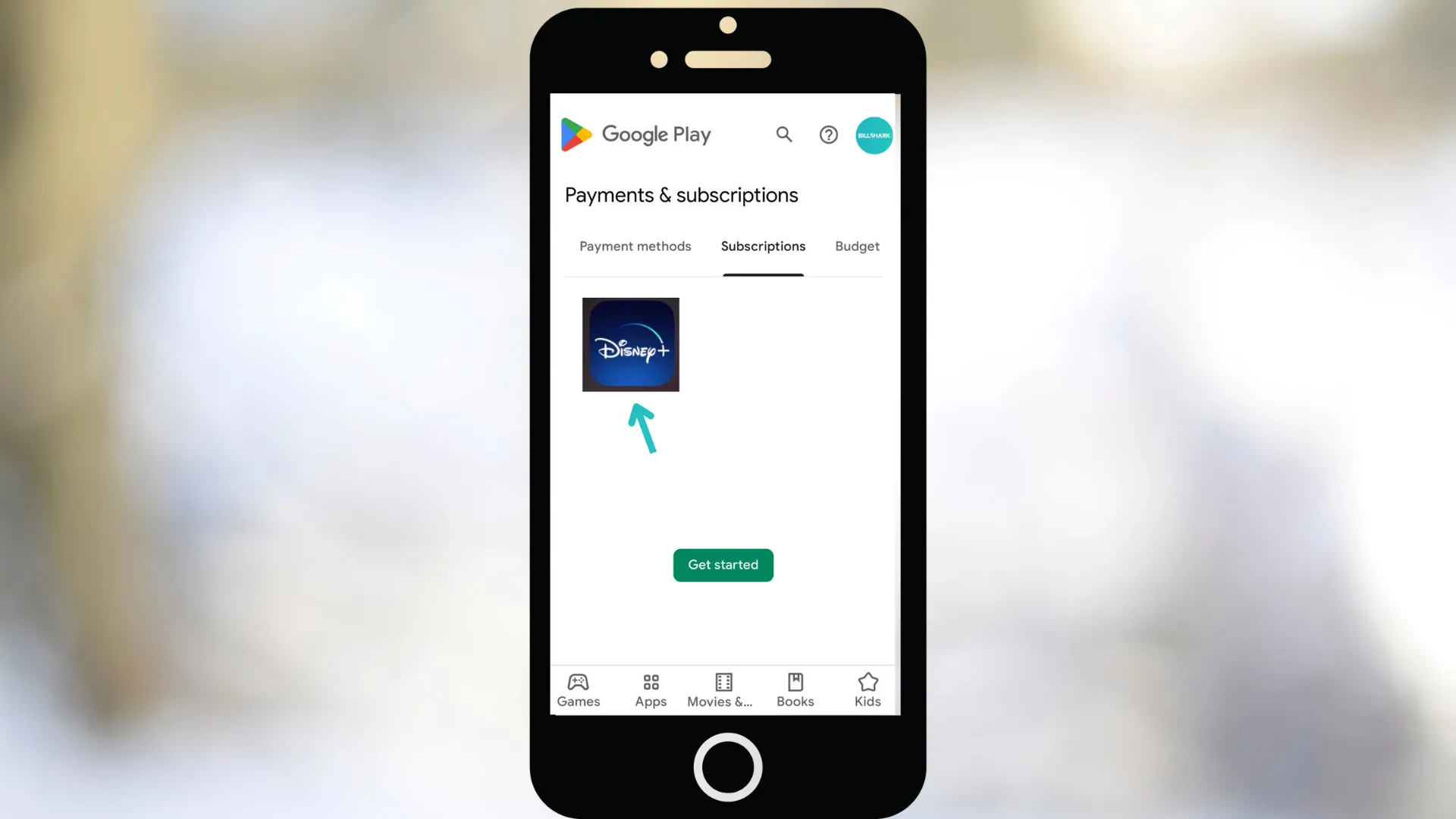 How to cancel your Disney plus subscription on google play step four